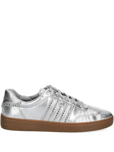 Michael Michael Kors Embellished Sneakers In Silver