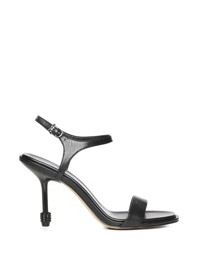 Michael Michael Kors Embellished-heel Sandals In Black
