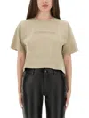 Michael Michael Kors Michael By Michael Kors Sage Green Cotton Blend T-shirt