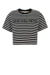 Michael Michael Kors Michael By Michael Kors Embroidered Cotton T-shirt In Black