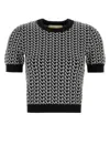 Michael Michael Kors Michael By Michael Kors Embroidered Stretch Viscose Blend Sweater In Black