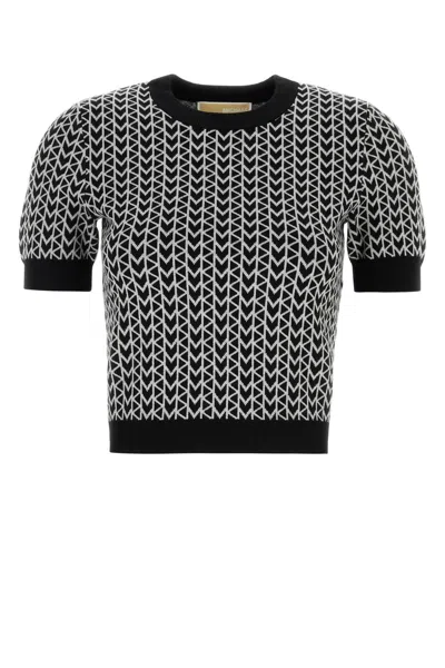 MICHAEL MICHAEL KORS MICHAEL MICHAEL KORS EMBROIDERED STRETCH VISCOSE BLEND SWEATER