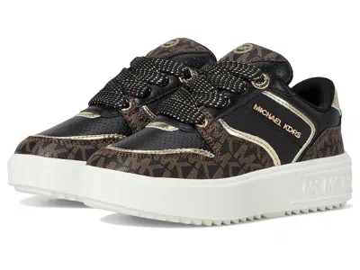 Michael Michael Kors Emmet Rumi (little Kid/big Kid) Girls Shoes Black/brown : 3 Little Kid M, Synthetic In Multi