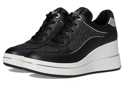 Michael Michael Kors Emmy Wedge Trainer In Black