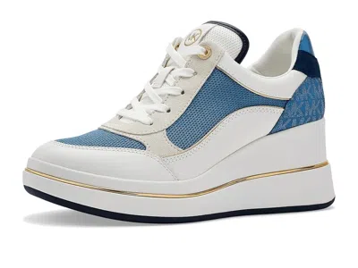 Michael Michael Kors Emmy Wedge Trainer In Blue