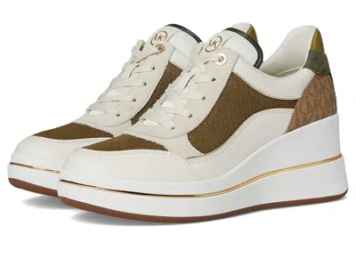 Michael Michael Kors Emmy Wedge Trainer In Brown