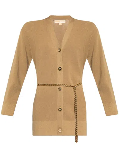 MICHAEL MICHAEL KORS MICHAEL MICHAEL KORS EMPIRE CHAIN BELT CARDIGAN