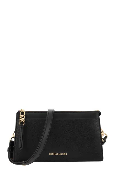 Michael Michael Kors Empire Leather Crossbody Bag In Black
