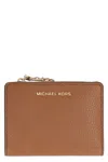Michael Michael Kors Empire Leather Wallet In 黄棕色