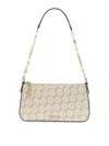 Michael Michael Kors Monogram-jacquard Leather Shoulder Bag In White
