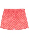 Michael Michael Kors Michael Kors Monogram Pattern Shorts In Pink