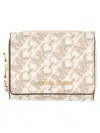Michael Michael Kors Logo Print Wallet In Beige
