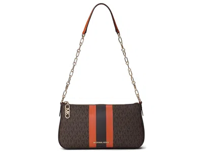 Michael Michael Kors Empire Medium Chain Pouchette Shoulder Handbags Orange Punch: One Size