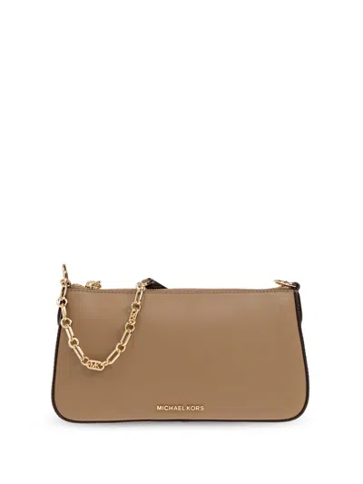 Michael Michael Kors Small Bryant Chain Leather Shoulder Bag In Neutral