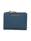 Michael Michael Kors Empire Small Zipped Wallet In 蓝色