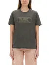 Michael Michael Kors Crop Gwsh Empire Stud Tee-m Nd Michael By Michael Kors Female