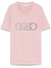 Michael Michael Kors Empire-stud T-shirt In Pink