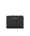 Michael Michael Kors Empire Small Leather Flap-over Wallet In Black