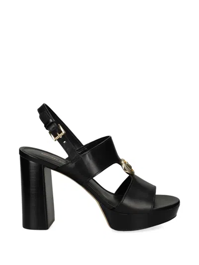 Michael Michael Kors Erin Buckle Logo Sandals In Black