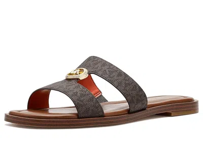 Michael Michael Kors Erin Flat Sandals In Gray