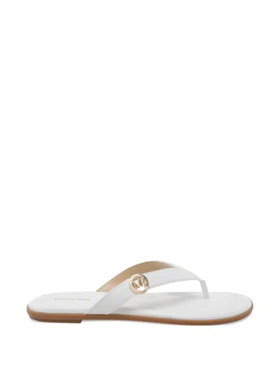 Michael Michael Kors Erin Logo Sandals In White