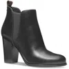 Michael Michael Kors Evaline Heeled Bootie Womens Faux Leather Almond Toe Booties In Black