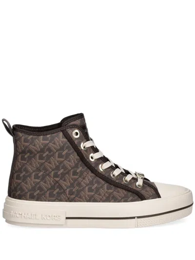 Michael Michael Kors Evy High-top Sneakers In Braun