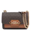 Michael Michael Kors Logo-print Front-flap Shoulder Bad In Brown