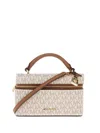 Michael Michael Kors Extra-small Jana Monogram-logo Crossbody Bag In Neutral