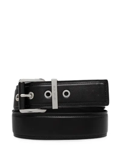 Michael Michael Kors Eyelet Buckle Belt In Black