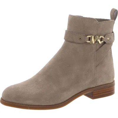 Michael Michael Kors Farrah Womens Suede Side Zipper Booties In Grey