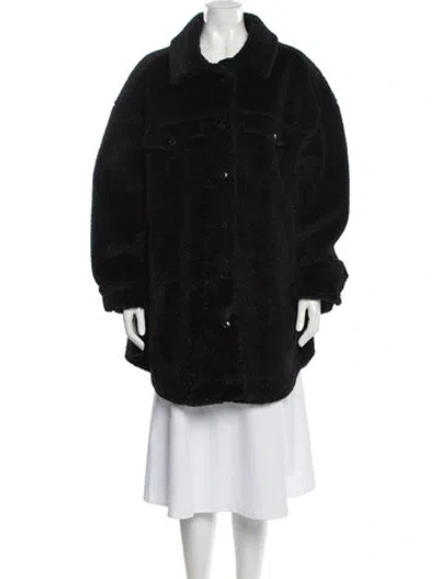 Pre-owned Michael Michael Kors Faux Fur Coat In Black