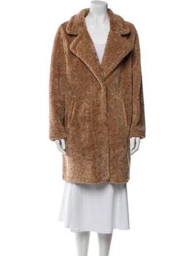 Pre-owned Michael Michael Kors Faux Fur Coat In Brown