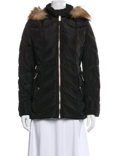 Pre-owned Michael Michael Kors Faux Fur Coat In Green