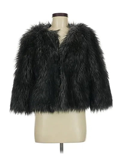 Pre-owned Michael Michael Kors Faux Fur Jacket In Black