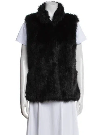 Pre-owned Michael Michael Kors Faux Fur Jacket In Black