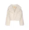 Michael Michael Kors Faux Fur Jacket In Neutral