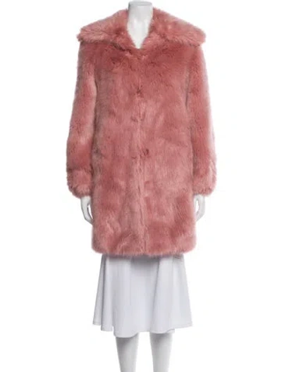 Pre-owned Michael Michael Kors Faux Fur Jacket In Pink