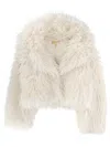 Michael Michael Kors Faux Fur Jacket In Multi