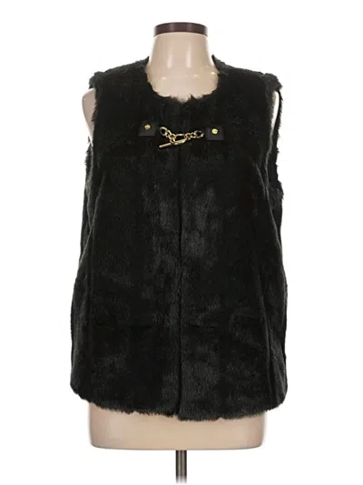 Pre-owned Michael Michael Kors Faux Fur Vest In Black