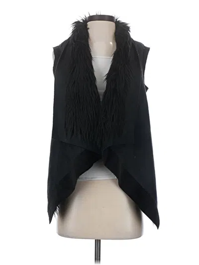 Pre-owned Michael Michael Kors Faux Fur Vest In Black