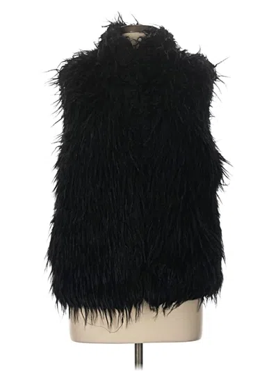 Pre-owned Michael Michael Kors Faux Fur Vest In Black