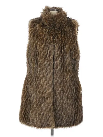 Pre-owned Michael Michael Kors Faux Fur Vest In Brown