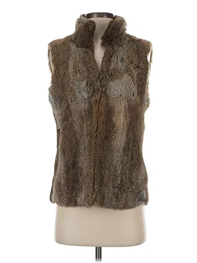 Pre-owned Michael Michael Kors Faux Fur Vest In Brown
