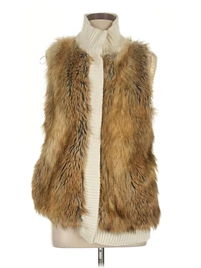 Pre-owned Michael Michael Kors Faux Fur Vest In Gold