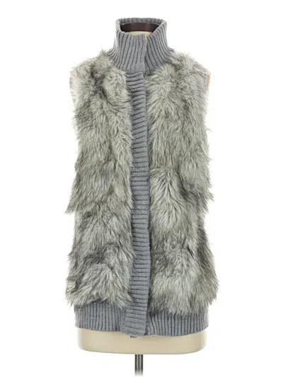 Pre-owned Michael Michael Kors Faux Fur Vest In Gray