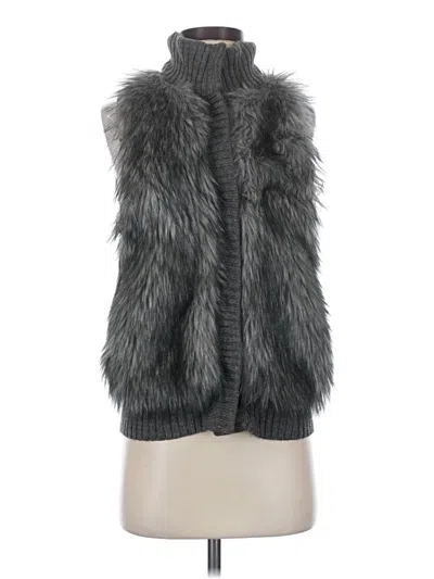 Pre-owned Michael Michael Kors Faux Fur Vest In Gray