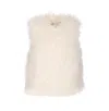 Michael Michael Kors White Faux Fur Vest In Neutral