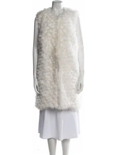 Pre-owned Michael Michael Kors Faux Fur Vest In Neutral