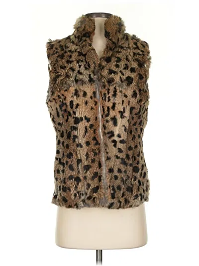 Pre-owned Michael Michael Kors Faux Fur Vest In Tan
